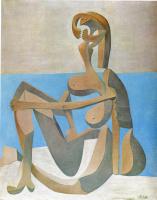 Picasso, Pablo - seated bather by the sea